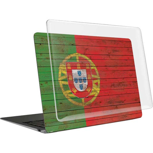 Portuguese Flag Dark Wood MacBook Air 15in (2023-2025) Case plus Skin